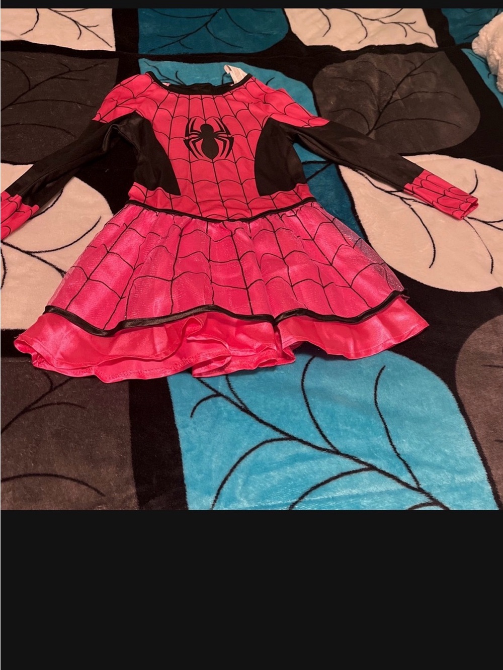 Girls Pink Spider Web Skater Costume Dress